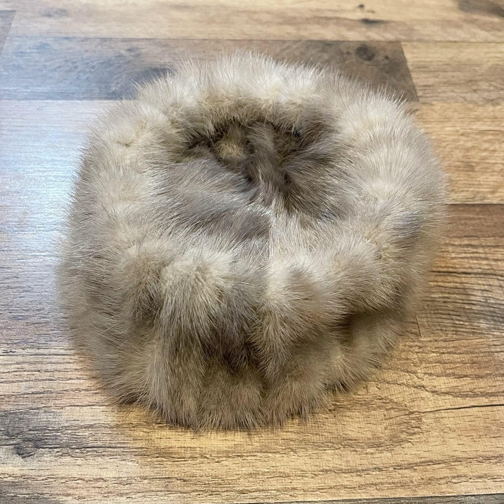 Vintage 50s 60s | Vincent De Koven | Mink Fur Pull Box Hat